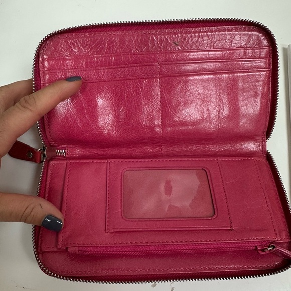 Brighton Zip-Around Wallet – Red Butterfly Print with Leather Trim - Picture 6 of 7